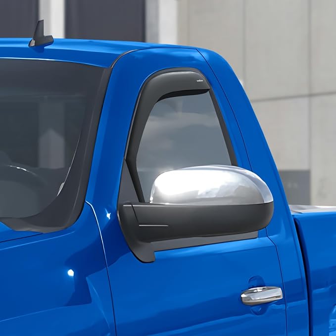 Goodyear Shatterproof in-Channel Window Deflectors for Trucks GMC Sierra 2007-2013 Regular Cab, Rain Guards, Vent Visors Deflector, Truck Accessories, 2pcs- GY003401LPv