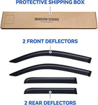 Window Visors Rain Guards for 2024 2025 2026 Toyota Tacoma Double Cab, Out-Channel Window Vent Wind Deflectors Visors Shades for 24 25 26 Tacoma 4 Full-Size Cab