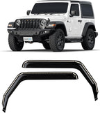in-Channel Incredibly Durable Rain Guards for Jeep Wrangler JL 2018-2026/Jeep Gladiator 2020-2026, Original Window Deflectors, Vent Window Visors, Vent Deflector, 2 pcs. - 318169