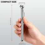 Pencil Tire Pressure Gauge 2 Pack, 10-75PSI Air Pressure Gauge with Tire Caps, Stainless Steel Body, 3 Measurements (±2% Span) for Cars, RVs, Bicycles