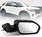 Right Passenger Side Mirror Compatible with Ford Explorer 2020-2025 With Power Folding Power Adjust Blind Spot Puddle Light Turn Signal Mirror Memory Camera Replace MB5Z17682CC (13+1 Pins)