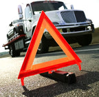12PK DOT Approved Foldable Road Safety Warning Triangles | Heavy weighted anti-tip base, high visibility reflect panels, fully compliant with US FMVSS 571.125 roadside safety rules