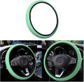 Moly Magnolia Elastic Stretch Steering Wheel Cover, Universal 15 Inch Auto Steering Wheel Cover, Microfiber Breathable Ice Silk, Anti-Slip, Odorless,Warm in Winter and Cool in Summer (Green)