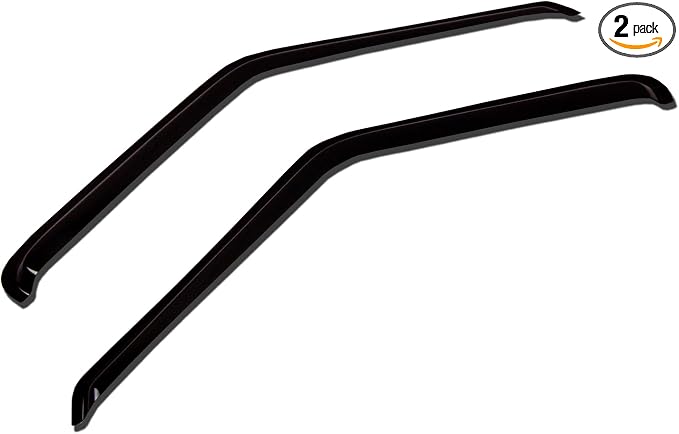 WV-176 Outside Mount Window Visor Deflector Rain Guard Dark Smoke 2-pc Set, Compatible with 2000-2004 Ford Focus Hatchback