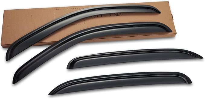 Window Rain Guards for 2007-2013 Chevy Silverado/GMC Sierra 1500/Avalanche, 07-14 Silverado/Sierra 2500HD 3500 HD/Suburban/Yukon XL Window Visors Vent Guard Shade Deflector Crew Cab