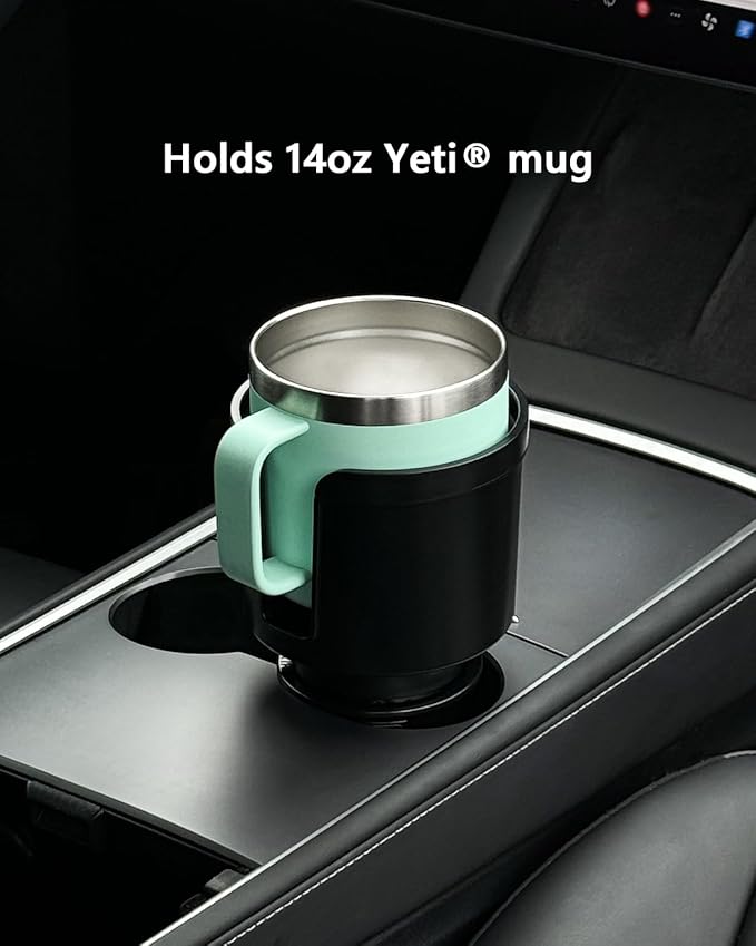 Upgraded Car Cup Holder Expander Adapter with Offset Adjustable Base, Compatible with Yeti 14/24/36/46oz Ramblers, Hydro Flasks 32/40oz, Other Large Bottles Mugs in 3.5"-4.0", 2 Pack