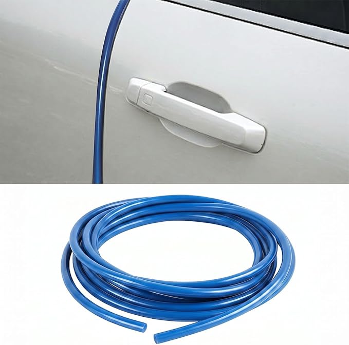 32Ft (10M) Car Door Edge Protector, Self-Adhesive Scratch Resistant U Shape Auto Door Edge Guard Decoration, Anti-Collision Car Doors Trim Strip Protector for Truck, SUV, Sedan (Blue-10M)