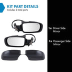 Driver & Passenger Side Power Heated Mirror Set Paint to Match Without Memory Compatible with 2012-2019 Chrysler 300 CH1320404 CH1321404
