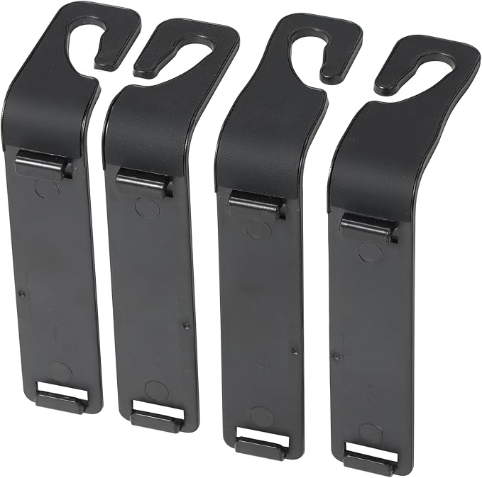 2-Pack Replacement Hook Parts Specifically for Car Seat Headrest Cup Holders Organizer - for Replacement When Damaged or Broken.(Black, Long / 3.54 inch / 9 cm)