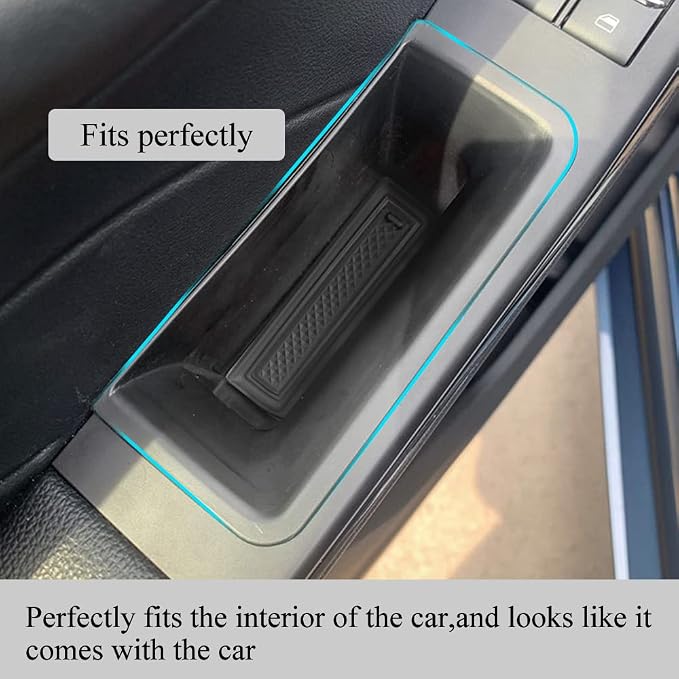 Front/Rear Row Door Side Storage Box Compatible with Ford Escape 2020 2021 2022 2023 2024 2025 Armrest Phone Container Door Organizer Handle Pocket ABS Tray Insert Glove Pallet