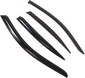 WD2-675 Dark Smoke 4 Pcs Set Window Visor (Outside Mount) Deflector Rain Guard Compatible with 2004-2010 BMW 525i 530i 545i
