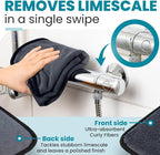 Shiny Wipes XL Drying Towel, the Original, Ultra Absorbent Twisted-Loop Design, Streak-Free Drying Towel, Shiny Wipes Shower Cleaning Cloths (4 Towel)