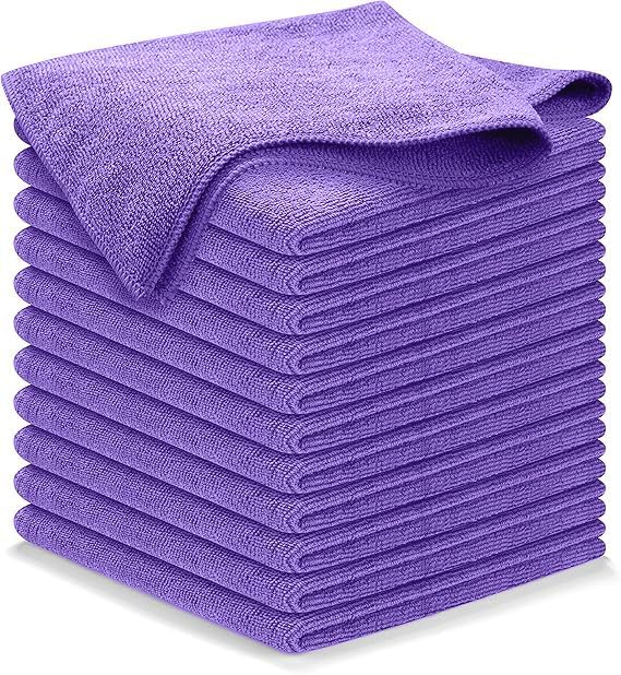 Premium 300GSM Microfiber Cleaning Cloth - 12.5"x12.5" High Performance - 1200 Washes, Ultra Absorbent Microfiber Towels for Cars Undercarriage, Rims & Engine Bay Cleaning - Microfiber Cloth