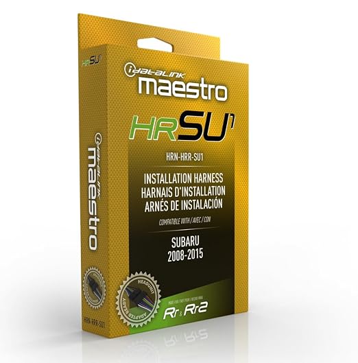 Maestro HRN-HRR-SU1 T-Harness for Select Subaru Vehicles 2008-15, replace the factory radio while retaining steering wheel controls & use of factory amp (ADS-MRR or ADS-MRR2 module required)