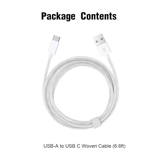 6ft USB A to USB C CarPlay Cable for iPhone 15/16/17, 15 16 17 Pro Max, 15/16 Plus,iPhone 17E/16E,Air,AirPods 4/AirPods Pro (2nd/3rd Gen),iPad 10th Gen, iPad Pro 12.9/11,Air 5th/4th Car Charging Cable