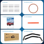 in-Channel Rain Guards for Ford F150 2021 2022 2023 2024 2026 Regular Cab/Super Cab, Vent Window Visors Low Profile Wind Deflectors for Rain & Fresh Air Ventilation, Smoke Tinted-2PCS