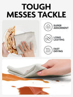 Microfiber Cleaning Cloth Roll- 75 Sheets, 12"x12" (CoolGrey) | Super Absorbent, Lint-free, Tear-away Microfiber Towel Roll, for All-Purpose Cleaning, Reusable Alternative to Paper Towels