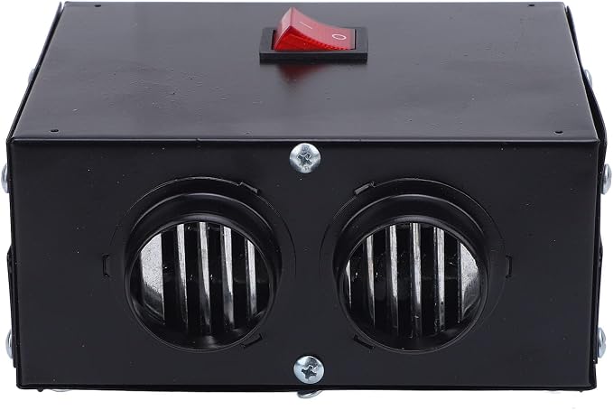 2 Hole Car Heater, 12V 600W Fast Heating, Portable Windshield Defroster with 2 Port Design, Low Noise, for Truck Vehicle Winter