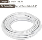U Channel Edge Trim, 16.4ft Length Rubber Guard Seal Strip Edge Protector Fit for 1-2.5mm Edge, (15/64" W x 25/64" H) White