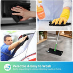 Black Microfiber Cleaning Cloth, 24 Pack Cleaning Towels for Kitchen, Lint Free, Scratch-Free, Highly Absorbent, and Reusable Cleaning Rags for House, Window and Glass, Cars, 11.5 X11.5 inch