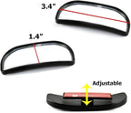 x Blind Spot Mirror, 3.4'' Framed Rectangular HD Glass Convex Adjustable Wide Angle Rear View Mirror,Universal For Car SUVs Truck Motorcycle (2pcs)