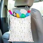 Car Trash Bag Car Garbage Bag Hanging Floral Cars Trash Can Spring Decor Waterproof Cars Back Seat Organizer for Vehicle Travelling Swimming Camping