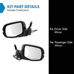 Driver and Passenger Side Mirror Assembly Set Power Heated Paint to Match Compatible with 17-18 Honda Pilot 17-20 Ridgeline RTL AWD 21 Ridgeline RTL 22 AWD 23