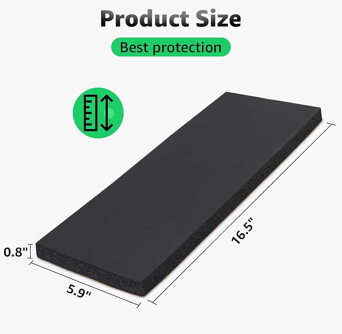 Garage Wall Protector, 4 Pack Garage Car Door Protector Bumper Guard for Car Doors Anti-Collision Waterproof Inflaming Ultra Self Adhesive EVA Foam for Warehouse (4 Pack: 16-17/32" x 5-29/32" x.79)