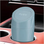 Wevdn Car Trash Can Bin with Lid, Mini Leakproof Vehicle Side Door Cup Holder Trash Can with Lid, Multipurpose Organizer Portable Garbage Bin for Cup Holder Car Home Office (Dark Green)