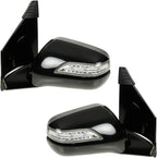 2 Piece Driver and Passenger Side Mirror Assembly Set Electric Adjustment Heated Memory Black Compatible with 2007-2009 Acura MDX AC1320112 AC1321112