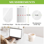0.5 Gallon Mini 11" x 12" Small Clear Trash Bags, Tiny Bathroom Garbage Can Liners by, Small Plastic Bags for Desktop Trash Bin/Dog/Poop Car, Fit 2 Liters or Less Can (300 Counts, Clear)