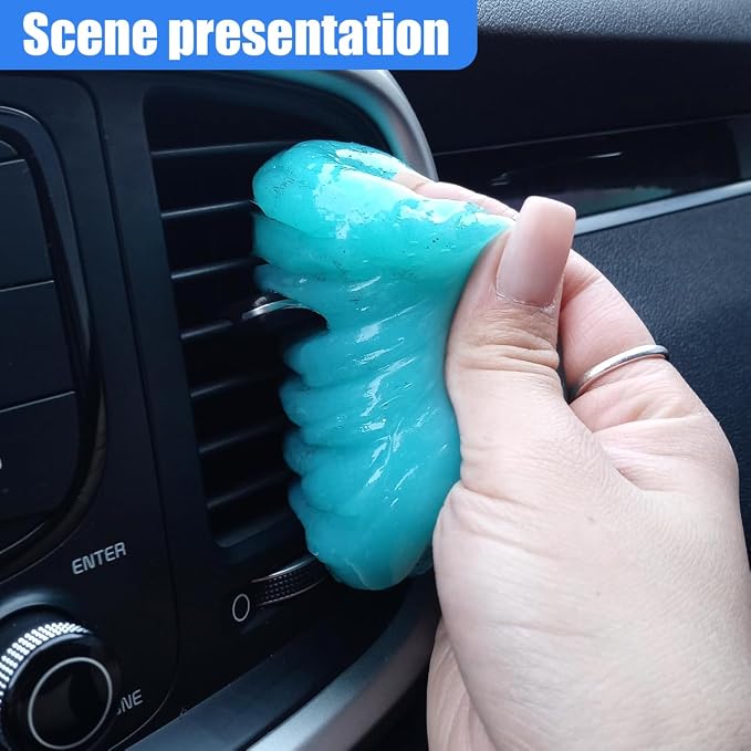 Car Cleaning Gel, Reusable Car Air Vent Cleaner Slime, Auto Dashboard Dust Cleaning Putty, Multifunctional Vehicle Interior Detailing Supplies for Keyboard, Laptop (1PC)