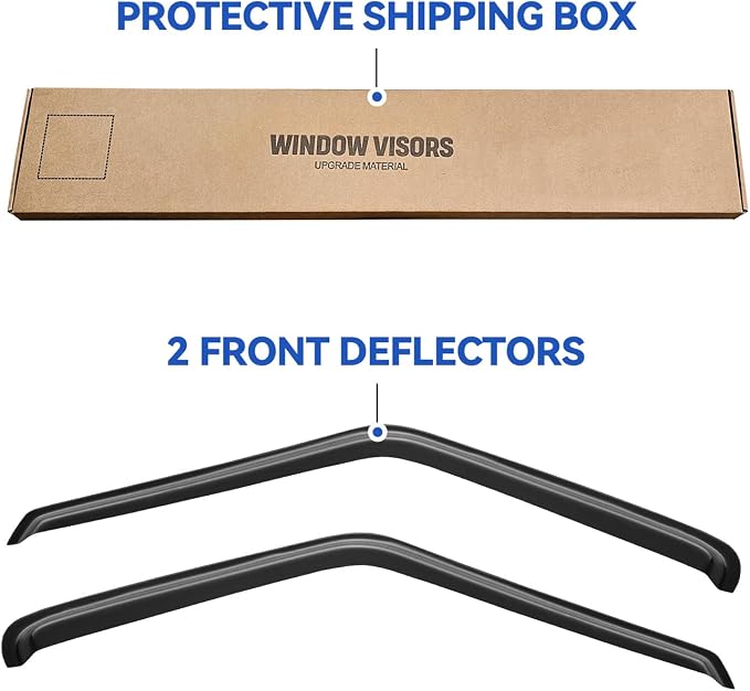Window Visors Rain Guards for 1994-2004 Chevrolet S10/GMC Sonoma Regular/Extended Cab, Out-Channel Window Vent Wind Deflectors Visors Shades for 95-05 S10 Blazer/S15 Jimmy, 1996-2000 Isuzu Hombre