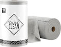 Microfiber Cleaning Cloth Roll -90 Pack, Tear Away Microfiber Towels, 12" x 12", Reusable, Washable, Lint Free, Ultra Absorbent Dishcloth for All-Around Cleaning Supplies (Grey)