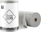 Microfiber Cleaning Cloth Roll -90 Pack, Tear Away Microfiber Towels, 12" x 12", Reusable, Washable, Lint Free, Ultra Absorbent Dishcloth for All-Around Cleaning Supplies (Grey)