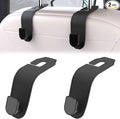 2 Pcs Purse Hook for Car, Car Accessories Interior, Leather Hidden Headrest Hooks for Car, Purse Holder for Car, Car Purse Hook, Universal Storage Organizer for Handbag Grocery Bags Coats