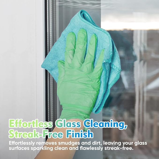 Microfiber Cleaning Cloth 12 Pack, 12.5 x 12.5 Inch Microfiber Towels for Cars, Ultra Absorbent Cleaning Rags, Lint Free Cleaning Towels for Household, Kitchen, Window, and Car, Multicolor
