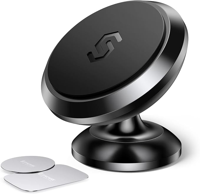 Magnetic Car Phone Holder for Dashboard, 360° Adjustable Strong Magnets Cell Phone Car Mount Compatible with iPhone, Samsung, Android etc.