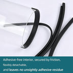 Rubber Edge Trim Black, U Channel PVC Plastic, Metal Sharp Edge Protector Fit for 0.09", Length 5 Feet (1.5 Meter)