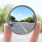 2PCS Mini Small Blind Spot Mirror,Yusheng 1.57"(40mm) Smaller Round HD Glass Convex Rear View Mirror,Strong Adhesive Mirror for Car, Vehicles(1-9/16"(40mm), Silver frame)