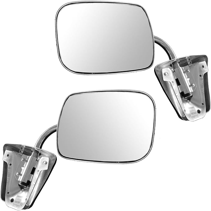 Driver and Passenger Side Mirror Assembly Set Manual Compatible with 87–91 Chevrolet Blazer 75–86 Chevrolet C10 C20 C30 K10 K20 73–91 GMC Jimmy