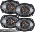 AS268P Loudspeakers 2 Pairs of 6X8 350W Max 3-Way Speakers 4 Ohms Premium Quality Audio Door Speakers for Car or Truck Stereo Sound System