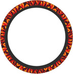 Cool Fire Pattern Steering Wheel Cover for Women Men Girls Car Accessories Decor Anti-Slip Neoprene Auto Steering Wheel Covers Protector Universal 15 Inch