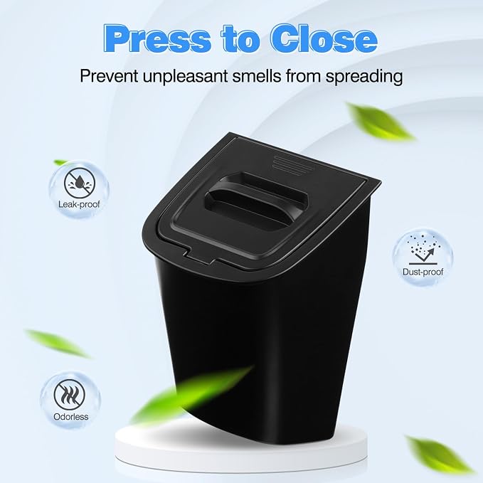 Car Trash Can, Dedicated Garbage Can for with Lid, Odor-Proof Car Garbage Bin Automotive Center Console Organizer for Hyundai Ioniq 5 2022-2024 Interior Accessories(Not for 2025+/N Line)