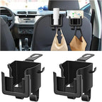 Car Headrest Cup Holder for Back Seat, 2PCS 3 in1 Multifunctional Vehicle Backseat Phone Organizer, Large Capacity Auto Handbag Storage Hook Hanger, Universal for SUV RV Truck