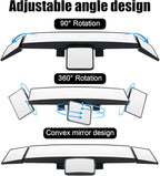 Interior Rearview Mirror, Baby Mirror for Rear Facing Infant, Universal Panoramic Rear View Accessories, Wide Angle Reduce Blind Spot Effectively for Car