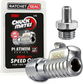 SKÖG Chuck Mates Platinum 1/4" F-NPT Quick-Connect Tire Air Chuck with 8mm Adapter (Open Flow) for Trigger-Type or Portable Tire Inflators