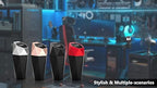 2 Pack Car Trash Can with Lid, Cup Holder Garbage Can for Car, Garbage Bin Cars Accessories for Interior, Leakproof Small Trash Bin, Mini Trash Can for Cars, Home, Bedroom, Office (Red)