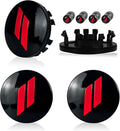 4pcs Wheel Center Cap 63mm/2.5 inches Slash Covers Hub Cap Compatible with Dodge Charger Challenger Durango Hornet Dart R/T SRT Magnum Nitro Journey Caliber Avenger and Ram (red)