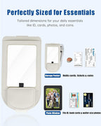 Car Visor Sunglasses Holder, 3 in 1 Glasses Clip with Photo Picture Display & Extra Storage Pocket, Anti-Slip Universal Sun Visor Organizer, 2026 Upgraded (1, Off-White)